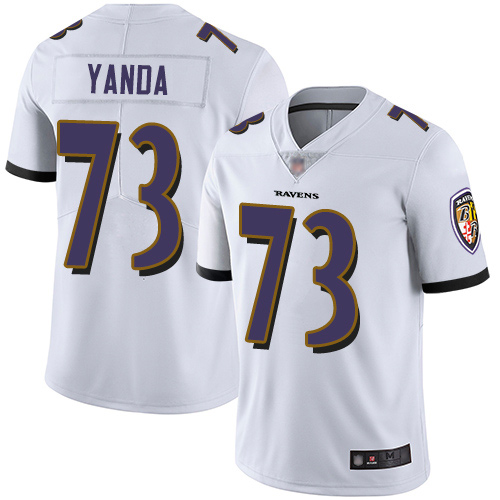 Ravens #73 Marshal Yanda White Men's Men's Stitched NFL New Elite Jersey